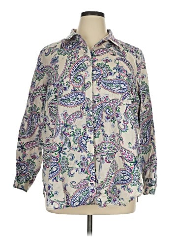 Foxcroft Long Sleeve Button-Down Shirt (view 1)