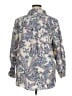 Foxcroft 100% Cotton Paisley Ivory Silver Long Sleeve Button-Down Shirt Size 1X - photo 2