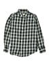Crewcuts 100% Cotton Plaid Green Long Sleeve Button-Down Shirt Size 8 - photo 1