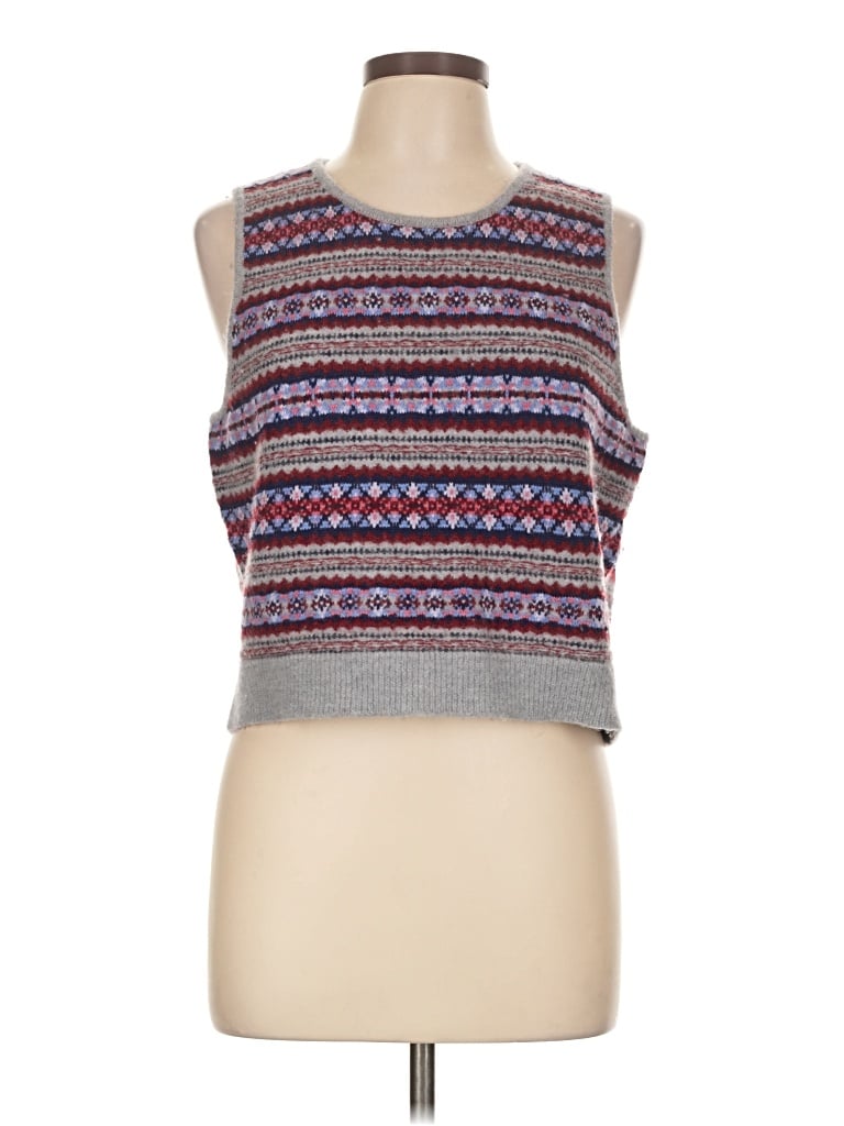 Pre-owned Jcrew Sweater Vest In Gray