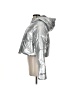 Fabletics 100% Polyester Metallic Silver Snow Jacket Size M - photo 5