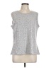 St. John Silver Sleeveless Top Size L - photo 1