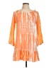 Sparkle & Fade Orange Gray 3/4 Sleeve Blouse Size L - photo 1