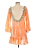 Sparkle & Fade Orange Gray 3/4 Sleeve Blouse Size L - photo 2