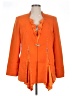 Midnight Velvet 100% Polyester Solid Orange Blazer Size 16 - photo 1