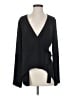 BCBGMAXAZRIA 100% Polyester Black Long Sleeve Blouse Size S - photo 1