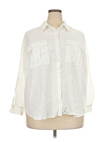 Old Navy 3/4 Sleeve Button-Down Shirt (view 1)