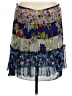 Sunny Leigh 100% Silk Floral Blue Casual Skirt Size L - photo 1