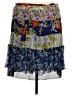 Sunny Leigh 100% Silk Floral Blue Casual Skirt Size L - photo 2