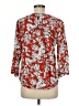 Fun2Fun 100% Rayon Red 3/4 Sleeve Blouse Size M - photo 2