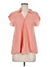 Papaya 100% Polyester Orange Short Sleeve Blouse Size M - photo 1