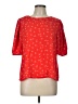 Elodie 100% Polyester Red Short Sleeve Blouse Size L - photo 1