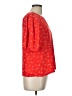 Elodie 100% Polyester Red Short Sleeve Blouse Size L - photo 4