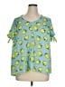ModCloth Green Short Sleeve Blouse Size 1X - photo 1