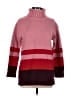 Ann Taylor Color Block Pink Turtleneck Sweater Size S - photo 1