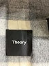 Theory Checkered-gingham Gray Wool Coat Size L - photo 6