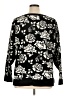 Coldwater Creek 100% Cotton Floral Black Pullover Sweater Size 1X - photo 2