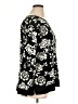 Coldwater Creek 100% Cotton Floral Black Pullover Sweater Size 1X - photo 4