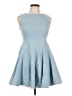 Maje Solid Blue Cocktail Dress Size Lg (3) - photo 1