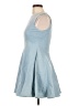 Maje Solid Blue Cocktail Dress Size Lg (3) - photo 5