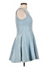 Maje Solid Blue Cocktail Dress Size Lg (3) - photo 4