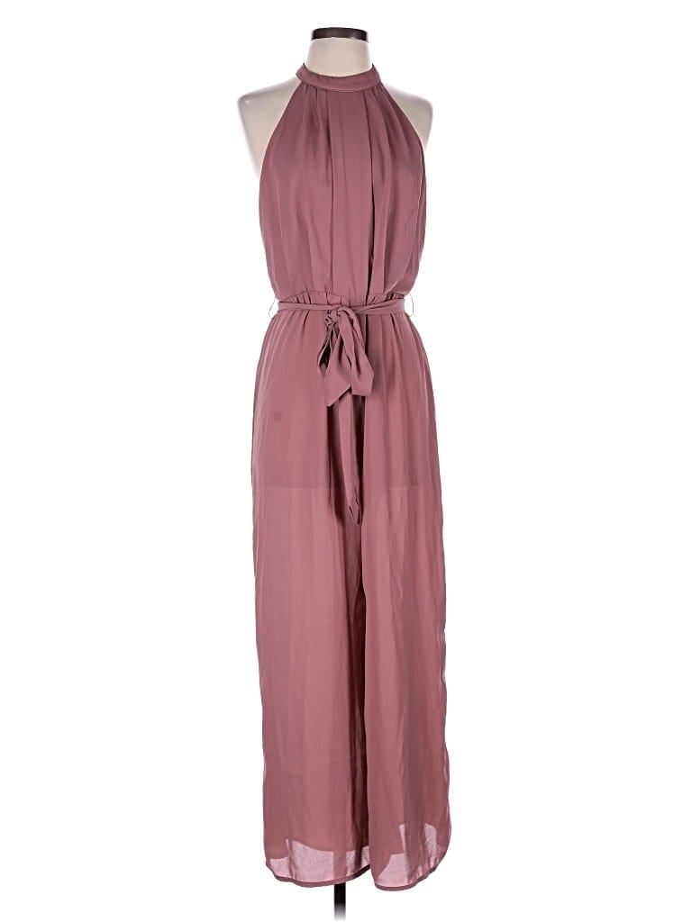 Pre-owned Shein Jumpsuit In Burgundy