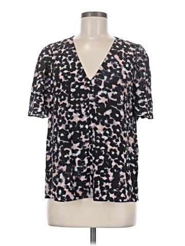 Rebecca Taylor Short Sleeve Silk Top (view 1)