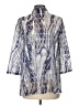 Travelers by Chico's 100% Polyester Blue Cardigan Size Lg (2) - photo 2