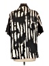 Topshop Animal Print Black Short Sleeve Blouse Size 10 - photo 2