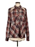 Free People Plaid Red Long Sleeve Blouse Size M - photo 1