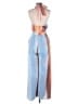 Entro Color Block Orange Jumpsuit Size S - photo 2