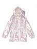 Shein 100% Polyester Metallic Silver Raincoat Size 8 - photo 1