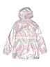 Shein 100% Polyester Metallic Silver Raincoat Size 8 - photo 2