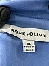 Rose + Olive 100% Rayon Blue Short Sleeve Blouse Size XL - photo 4