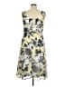 Connected Apparel 100% Polyester Floral Gray Cocktail Dress Size 16 - photo 2