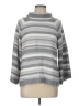Ruby Rd. 100% Acrylic Stripes Gray Turtleneck Sweater Size L - photo 1