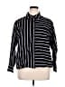 Foxcroft 100% Cotton Stripes Black Long Sleeve Blouse Size 1X - photo 1