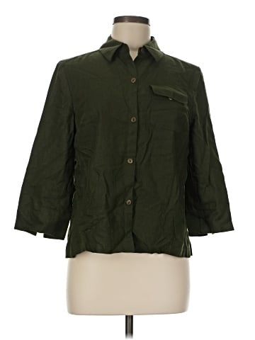 Norton McNaughton 3/4 Sleeve Button-Down Shirt (view 1)