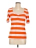 Cato Stripes Orange Short Sleeve T-Shirt Size M - photo 1