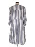 Torrid 100% Rayon Stripes Blue Casual Dress Size Lg Plus (0) - photo 2