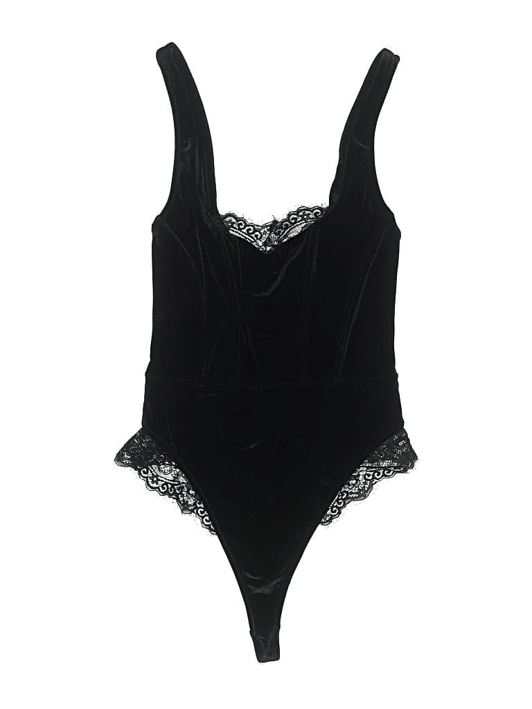 Pre-owned Forever 21 Bodysuit In Black