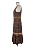 BCBGMAXAZRIA Print Brown Casual Dress Size M - photo 5