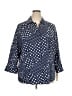 Foxcroft 100% Cotton Polka Dots Blue 3/4 Sleeve Button-Down Shirt Size 18 - photo 1