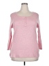 Basic Editions Pink 3/4 Sleeve Top Size XXL - photo 1