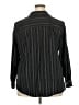 Foxcroft Stripes Black Long Sleeve Button-Down Shirt Size 18 - photo 2