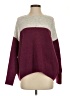Vince Camuto Color Block Burgundy Pullover Sweater Size S - photo 1