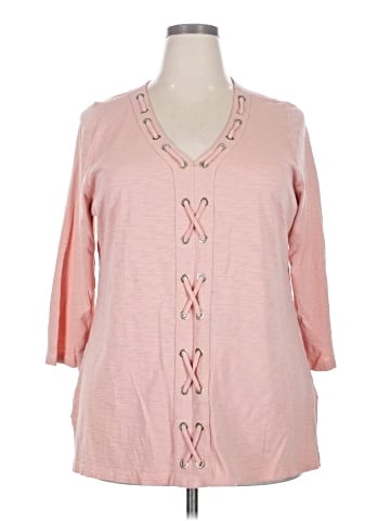 JM Collection 3/4 Sleeve Blouse (view 1)