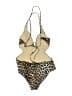 H&M Animal Print Gold One Piece Swimsuit Size 6 - photo 2