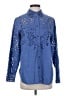 J.Crew Collection 100% Linen Blue Long Sleeve Blouse Size 4 - photo 1
