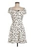Derek Heart Polka Dots Ivory Casual Dress Size M - photo 1